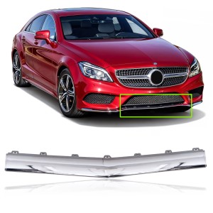 MERCEDES CLS C218 2014-2018 PO FACELIFTINGU CHROMOWANA LISTWA PRZEDNIEGO ZDERZAKA ŚRODKOWA A2188851774