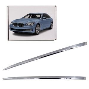 BMW SERIA 7 F01 2013-2015 PO FACELIFTINGU CHROMOWANA LISTWA PRZEDNIEGO ZDERZAKA LEWA 51117295271