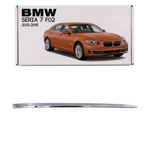 BMW SERIA 7 F02 2013-2015 PO FACELIFTINGU CHROMOWANA LISTWA PRZEDNIEGO ZDERZAKA PRAWA 51117295272