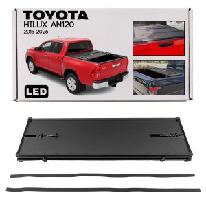TOYOTA HILUX VIII AN120 2015-2026 TWARDA SKŁADANA POKRYWA PAKI Z LED