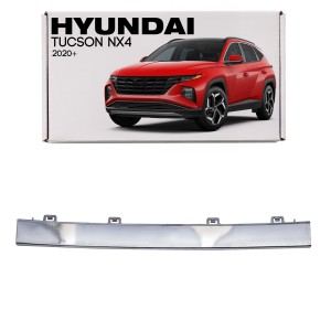 HYUNDAI TUCSON IV NX4 2020+ CHROMOWANA LISTWA DOLNEJ KRATKI ZDERZAKA ŚRODKOWA 86569N9010