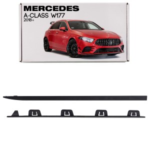 MERCEDES A-CLASS W177 2018+ LISTWA PRZEDNIEGO ZDERZAKA PRAWA CZARNA A1778854403