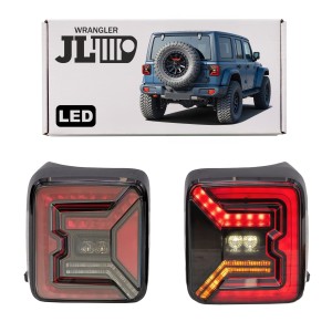 JEEP WRANGLER JL 2018+ LAMPY TYLNE LED CZARNE WERSJA EUROPEJSKA