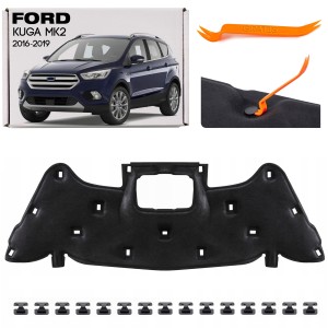 FORD KUGA MK2 II 2016-2019 PO FACELIFTINGU WYGŁUSZENIE MASKI GV44S16746AC + SPINKI