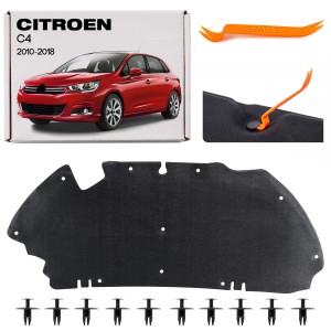 CITROEN C4 II 2010-2018 WYGŁUSZENIE MASKI KOMPLET ZE SPINKAMI 9674570780-OE