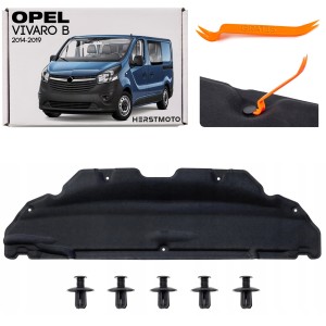 OPEL VIVARO B II 2014-2019 WYGŁUSZENIE MASKI Z KOMPLETEM SPINEK 658402174R 93868423