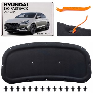 HYUNDAI I30 III FASTBACK 2017-2024 WYGŁUSZENIE MASKI Z KOMPLETEM SPINEK 81125G4000