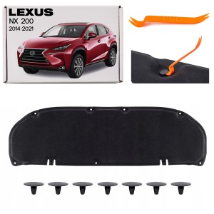 LEXUS NX 200 2014-2021 WYGŁUSZENIE MASKI KOMPLET ZE SPINKAMI 5334178010