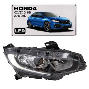 HONDA CIVIC X HATCHBACK 2016-2019 PRZED FACELIFTINGIEM LAMPA PRZEDNIA LED PRAWA 33100TBAA01