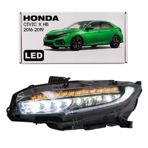 HONDA CIVIC X 2016-2019 HATCHBACK PRZED FACELIFTINGIEM LAMPA PRZEDNIA LED LEWA 33150TEDP11