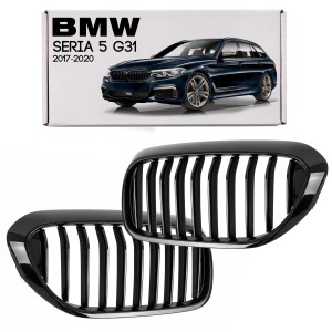 BMW SERIA 5 G31 2017-2020 PRZED FACELIFTINGIEM ATRAPA GRILLA PIANO BLACK 51712430993 51712430994