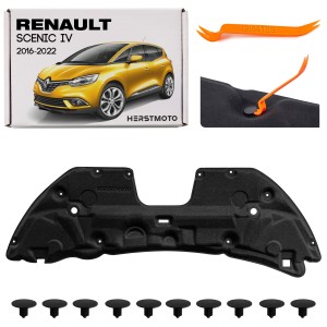RENAULT SCENIC IV 2016-2022 WYGŁUSZENIE MASKI Z KOMPLETEM SPINEK 658408772R