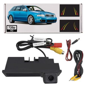 AUDI RS4 B6 2000-2001 KAMERA COFANIA FULL HD DYNAMICZNE LINIE ZINTEGROWANA Z KLAMKĄ KLAPY TYLNEJ