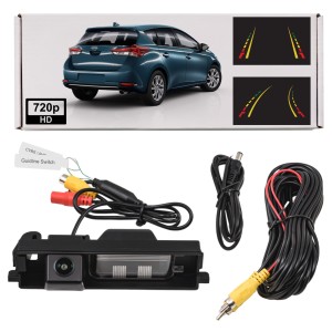 TOYOTA AURIS II HATCHBACK 2012-2018 KAMERA COFANIA FULL HD DYNAMICZNE LINIE ZINTEGROWANA Z LAMPĄ TABLICY