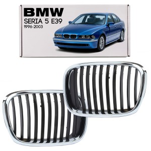 BMW SERIA 5 E39 1996-2003 GRILL ATRAPA CHŁODNICY NERKI CHROMOWANE 51137005837 / 51137005838
