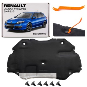 RENAULT LAGUNA III X91 2007-2015 KOMBI WYGŁUSZENIE MASKI Z KOMPLETEM SPINEK 658400001R