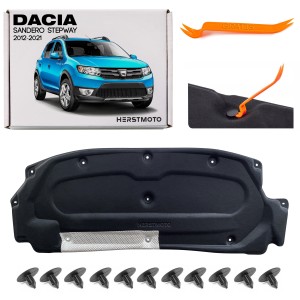 DACIA SANDERO STEPWAY II 2012-2021 WYGŁUSZENIE MASKI Z KOMPLETEM SPINEK 658407821R