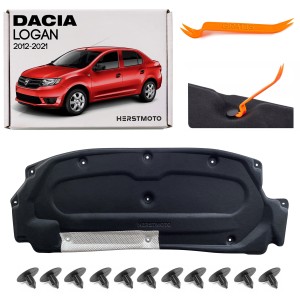 DACIA LOGAN II 2012-2021 WYGŁUSZENIE MASKI Z KOMPLETEM SPINEK 658407821R