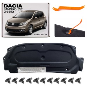 DACIA SANDERO II  B52 2012–2021 WYGŁUSZENIE MASKI Z KOMPLETEM SPINEK 658407821R