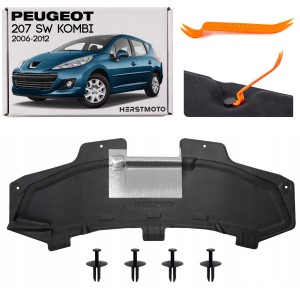 PEUGEOT 207 SW KOMBI 2006-2012 WYGŁUSZENIE MASKI ZE SPINKAMI 9681498480