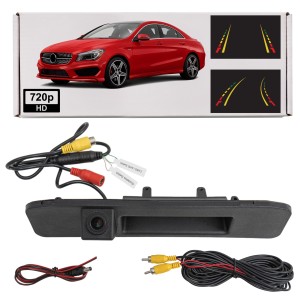 MERCEDES CLA C117 W117 2013-2019 KAMERA COFANIA FULL HD DYNAMICZNE LINIE ZINTEGROWANA Z KLAMKĄ KLAPY TYLNEJ