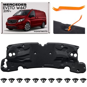 MERCEDES eVITO III W447 2019+ WYGŁUSZENIE MASKI ZE SPINKAMI A4476825200