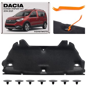DACIA DOKKER STEPWAY K67 2014-2021 WYGŁUSZENIE MASKI ZE SPINKAMI 658405438R