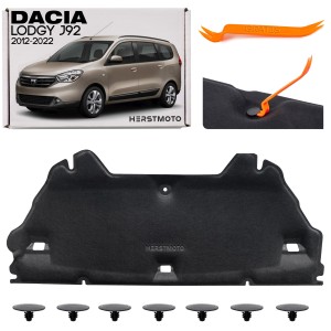 DACIA LODGY J92 2012-2022  WYGŁUSZENIE MASKI ZE SPINKAMI 658405438R