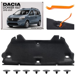 DACIA DOKKER K67 2012-2021 WYGŁUSZENIE MASKI ZE SPINKAMI  658405438R