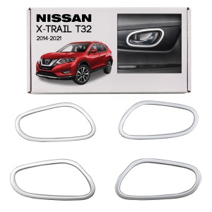 NISSAN X-TRAIL III T32 2014-2021 OZDOBNE RAMKI KLAMEK WEWNĘTRZNYCH WYPRZEDAŻ