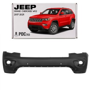 JEEP GRAND CHEROKEE IV WK2 2017-2021 PO DRUGIM FACELIFTINGU ZDERZAK PRZEDNI GÓRNY Z  6xPDC BEZ SPRYSKIWACZY 68333498AA