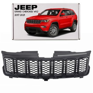 JEEP GRAND CHEROKEE IV WK2 2017-2021 PO DRUGIM FACELIFTINGU GRILL PRZEDNI CZARNY 68258419AC 68317863AA