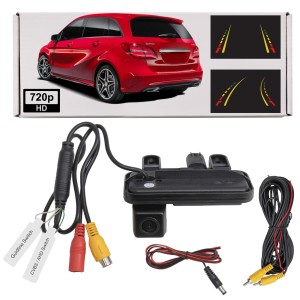MERCEDES B-CLASS W246 2011-2018 KAMERA COFANIA FULL HD DYNAMICZNE LINIE ZINTEGROWANA Z KLAMKĄ KLAPY TYLNEJ