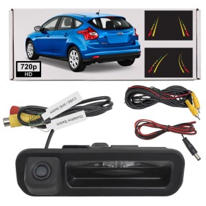 FORD FOCUS MK3 III 2010-2015 PRZED FACELIFTINGIEM KAMERA COFANIA FULL HD DYNAMICZNE LINIE ZINTEGROWANA Z KLAMKĄ KLAPY TYLNEJ