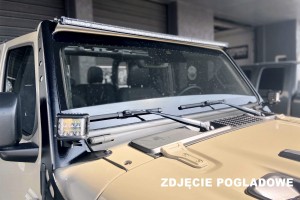 JEEP WRANGLER JL 2018+ MOCOWANIE ŚWIATEŁ DODATKOWYCH 52'' NA SŁUPEK PRZEDNI