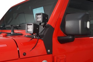 JEEP WRANGLER JL 2018+ MOCOWANIE ŚWIATEŁ DODATKOWYCH NA SŁUPEK PRZEDNI