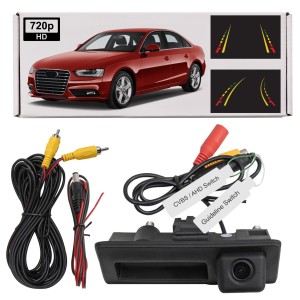AUDI A4 B8 2012-2016 PO FACELIFTINGU KAMERA COFANIA FULL HD DYNAMICZNE LINIE ZINTEGROWANA Z KLAMKĄ KLAPY TYLNEJ
