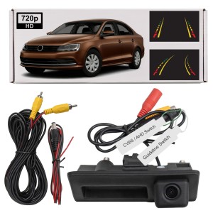 VW JETTA VI 2010-2018 KAMERA COFANIA FULL HD DYNAMICZNE LINIE ZINTEGROWANA Z KLAMKĄ KLAPY TYLNEJ