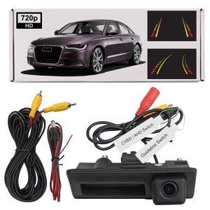 AUDI A6 C7 2011-2015 PRZED LIFTINGIEM KAMERA COFANIA FULL HD DYNAMICZNE LINIE ZINTEGROWANA Z KLAMKĄ KLAPY TYLNEJ