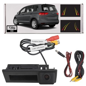 VOLKSWAGEN TOURAN II 5T 2015+ KAMERA COFANIA FULL HD DYNAMICZNE LINIE ZINTEGROWANA Z KLAMKĄ KLAPY TYLNEJ