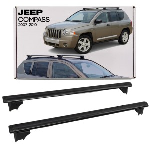 JEEP COMPASS I MK49 2007-2010 PRZED LIFTINGIEM BELKI DACHOWE POPRZECZNE CZARNE OE 82209622