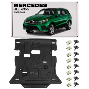 MERCEDES GLE W166 2015-2019 MATERIAŁOWA OSŁONA PŁYTA POD SILNIK Z KOMPLETEM ŚRUB A1665200723