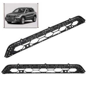 VOLKSWAGEN TIGUAN II AD1 2016-2020 PRZED FACELIFTINGIEM ŚRODKOWA KRATKA ZDERZAKA Z PDC 5NA853677C
