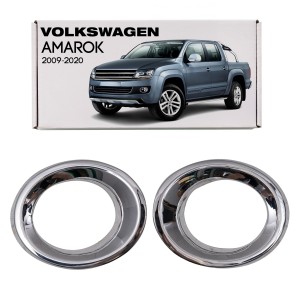 VOLKSWAGEN AMAROK 2009-2020 CHROMOWANE NAKŁADKI PRZEDNICH KRATEK ZDERZAKA