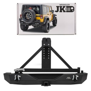 JEEP WRANGLER JK 2007-2018 ZDERZAK TYLNY SZEROKI PARAMOUNT PREMIUM Z ZAWIESIEM KOŁA