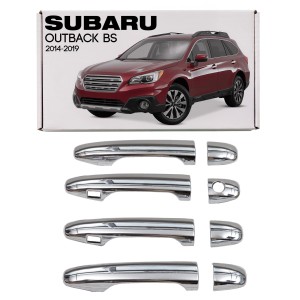SUBARU OUTBACK V BS 2014-2019 CHROMOWANE NAKŁADKI NA KLAMKI POD SENSOR