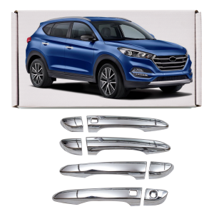 HYUNDAI TUCSON III TL 2015-2020 CHROMOWANE NAKŁADKI NA KLAMKI SENSOR