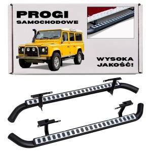 LAND ROVER DEFENDER 110 STOPNIE BOCZNE PROGI RURY STYL SVX SREBRNE LR008379