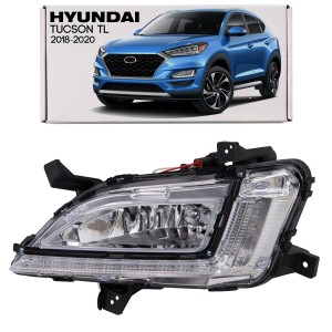 HYUNDAI TUCSON III TL 2018-2020 PO FACELIFTINGU LAMPA PRZECIWMGIELNA DRL LED LEWA 92201D7600