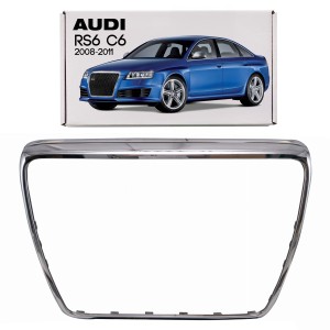AUDI RS6 C6 4F 2008-2011 PO FACELIFTINGU RAMKA GRILLA CHROMOWANA 4F0853651